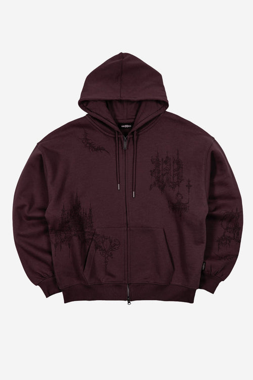 Hoodie Zip Boxy Stronghold - WASTED PARIS