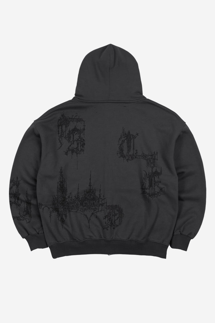 Hoodie Zip Boxy Stronghold - WASTED PARIS