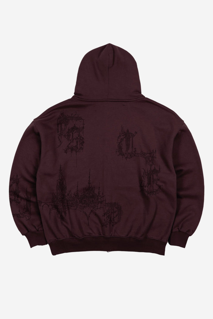 Hoodie Zip Boxy Stronghold - WASTED PARIS