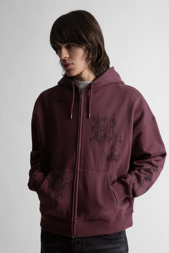 Hoodie Zip Boxy Stronghold - WASTED PARIS