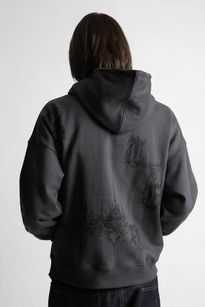 Hoodie Zip Boxy Stronghold - WASTED PARIS