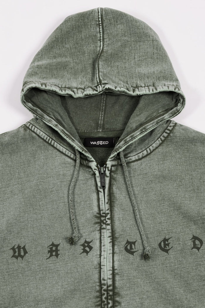 Hoodie Zip Splinter Faded - WASTED PARIS