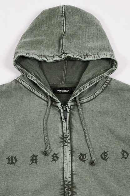 Hoodie Zip Splinter Faded - WASTED PARIS