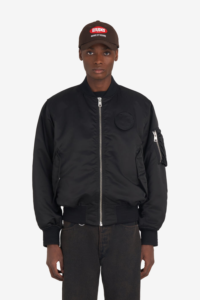NYLON BOMBER JACKET 42 / BLACK