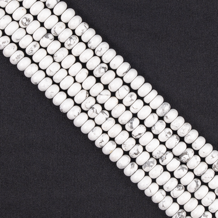 Howlite Rondelle Beads, Crystal Beads for Jewelry.
