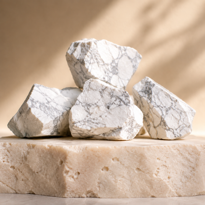 Howlite Rough Rocks (Strength and Stress Relief)