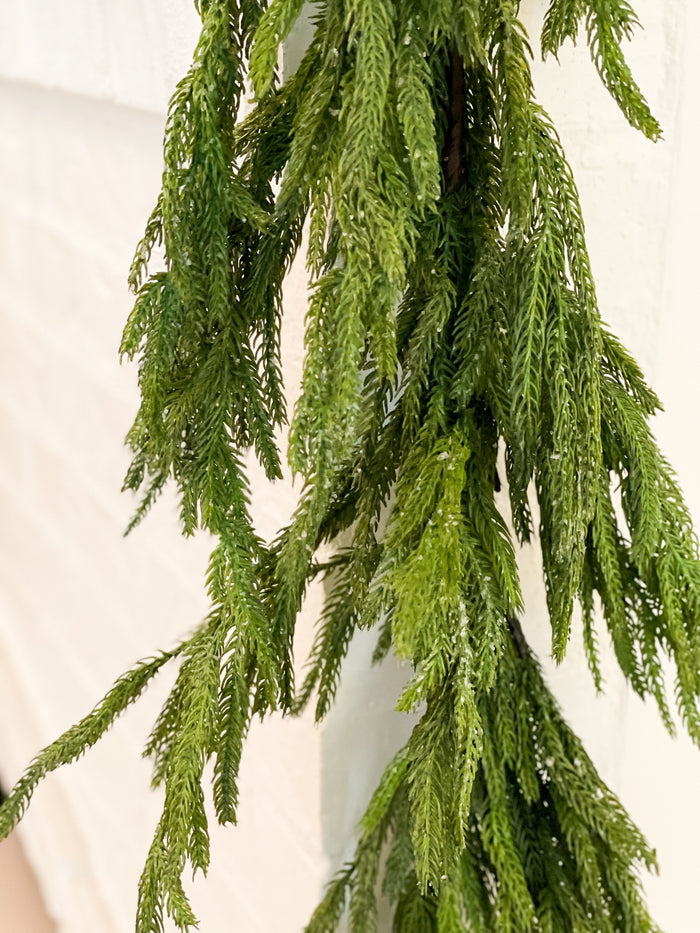 Iced Real Touch Fir Pine Garland