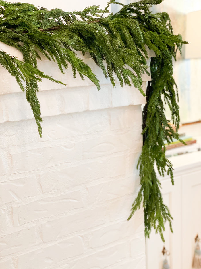 Iced Real Touch Fir Pine Garland