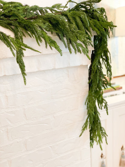 Iced Real Touch Fir Pine Garland