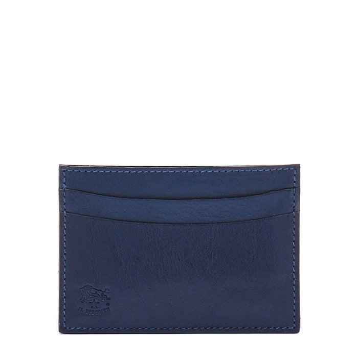 Il Bisonte Classic Card Case in Blue