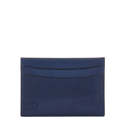Il Bisonte Classic Card Case in Blue