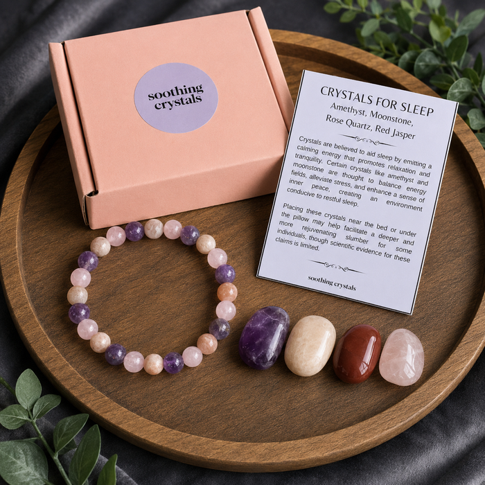 Improve SLEEP Crystal Kit, Gemstone Tumble Kit, Sleep Crystal Gift Set