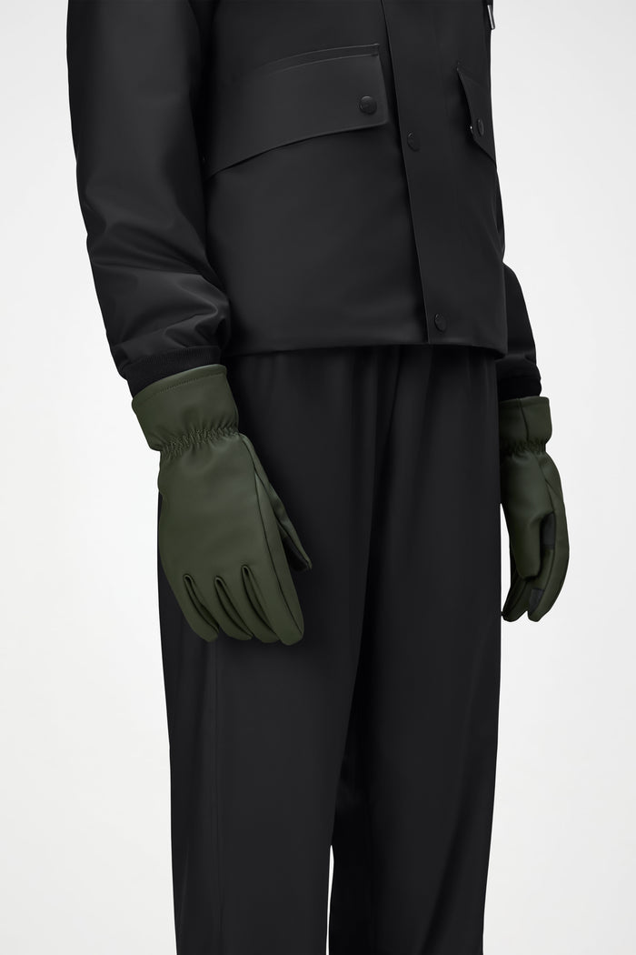 RAINS Insulated Gloves Green Gloves & Mittens