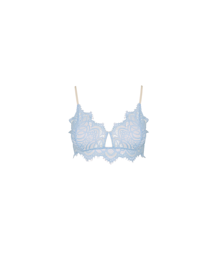 ISABELLA MID SUPPORT LACE BRA BB BLUE