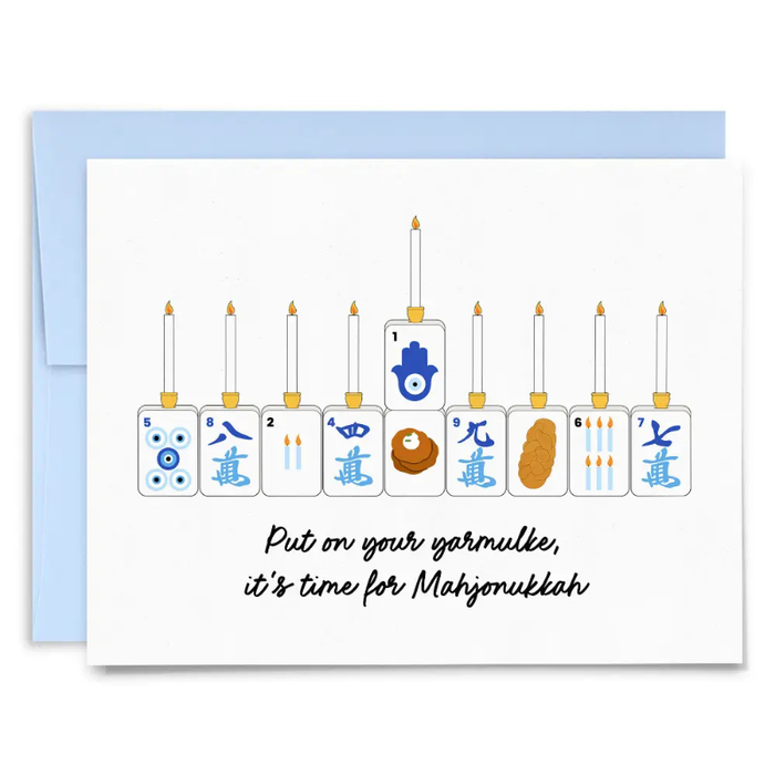It's Time for Mahjonukkah Mahjong Menorah - Becket Hitch