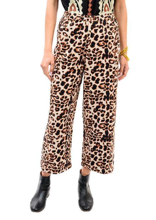 Ivy Jane Pant Barrel Leopard TAN