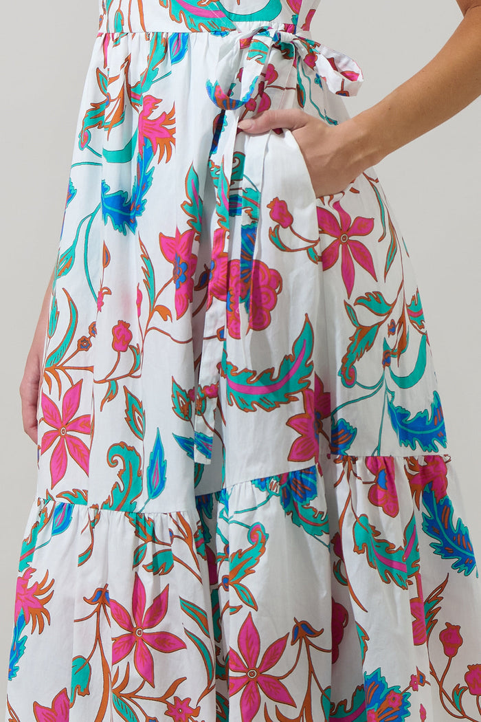 Izzie Floral Lunia Wrap Midi Dress