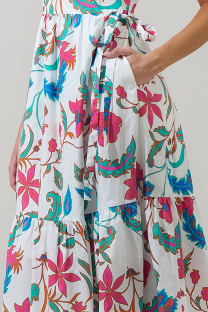 Izzie Floral Lunia Wrap Midi Dress