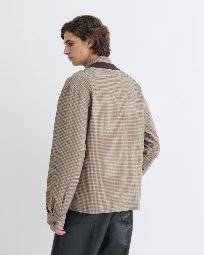 Jahan - V-neck top - Brown/Creme