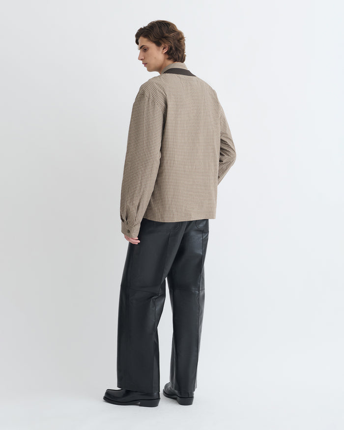 Jahan - V-neck top - Brown/Creme