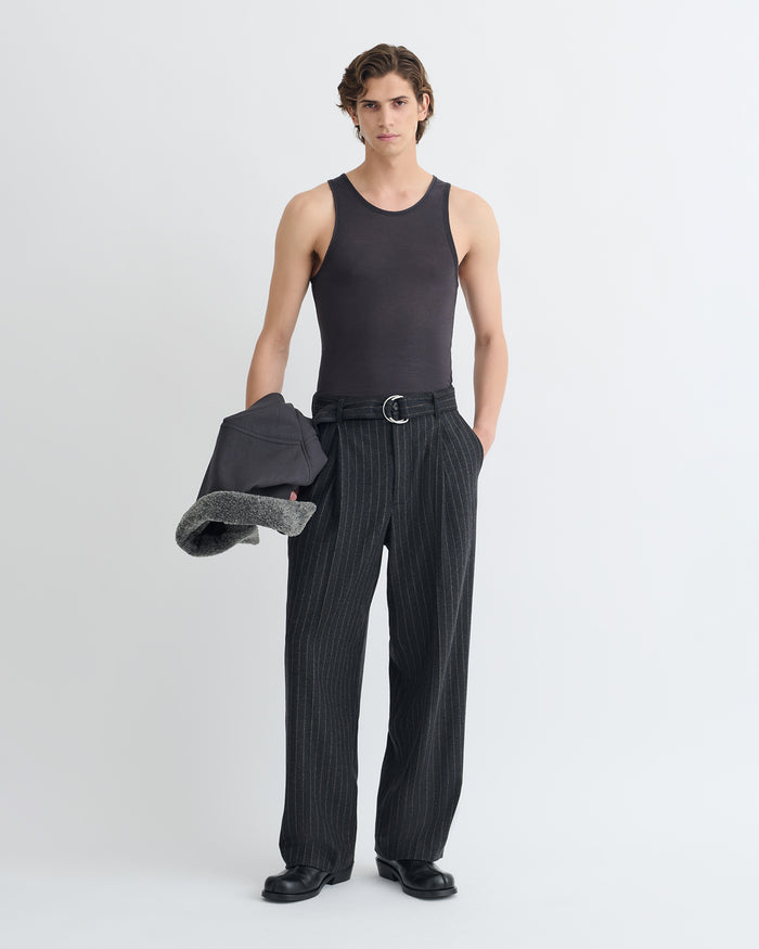 Jahi - Melange Wool Jersey Tank Top - Grey Melange