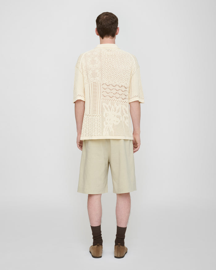 Jasim - Lace polo shirt - Creme