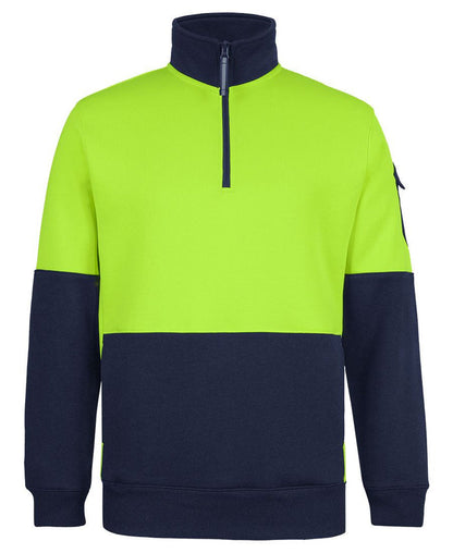 JB's 350gsm Hi Vis 1/2 Zip Trade Fleece Jumper 6CHVH