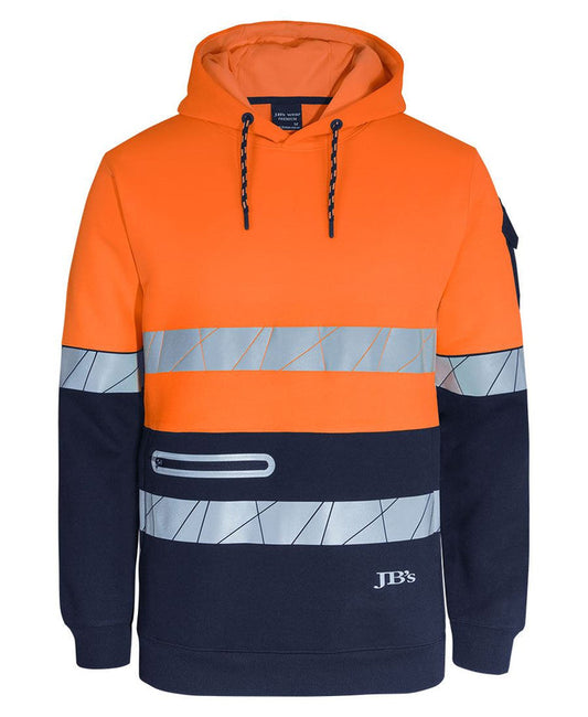 JB's 450g Hi Vis Pull Over Hoodie with Tape 6DPFP