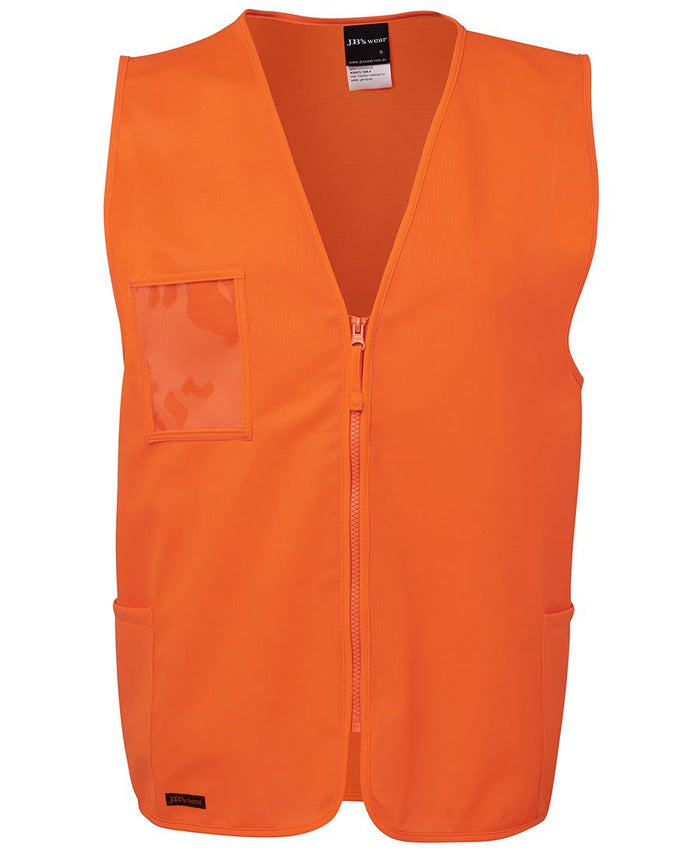 Jb's Hi Vis Zip Safety Vest 6HVSZ