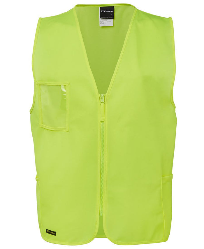 Jb's Hi Vis Zip Safety Vest 6HVSZ
