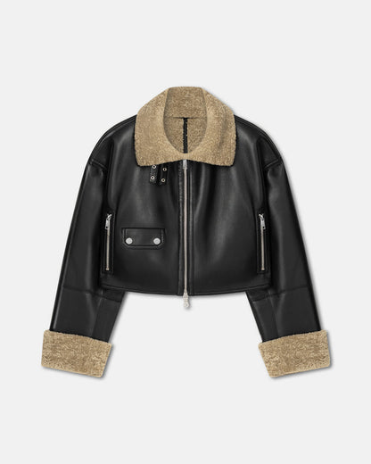 Jemma - Shearling jacket - Cornstalk/Black