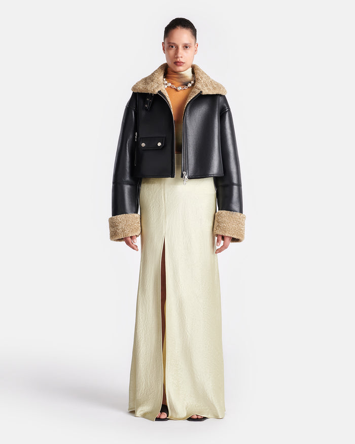 Jemma - Shearling jacket - Cornstalk/Black
