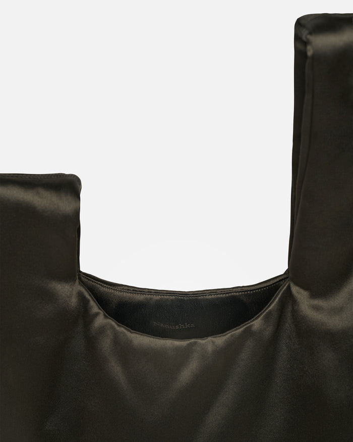 Jen - Slip Satin Bag - Dark Green