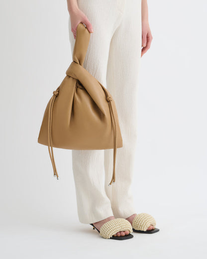 Jen Drawstring - Okobor™ Alt-Leather Bag - Oak
