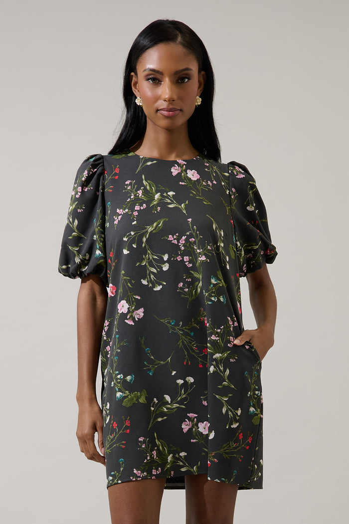 Jilly Floral Morrigan Shift Mini Dress