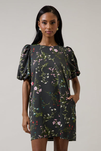 Jilly Floral Morrigan Shift Mini Dress