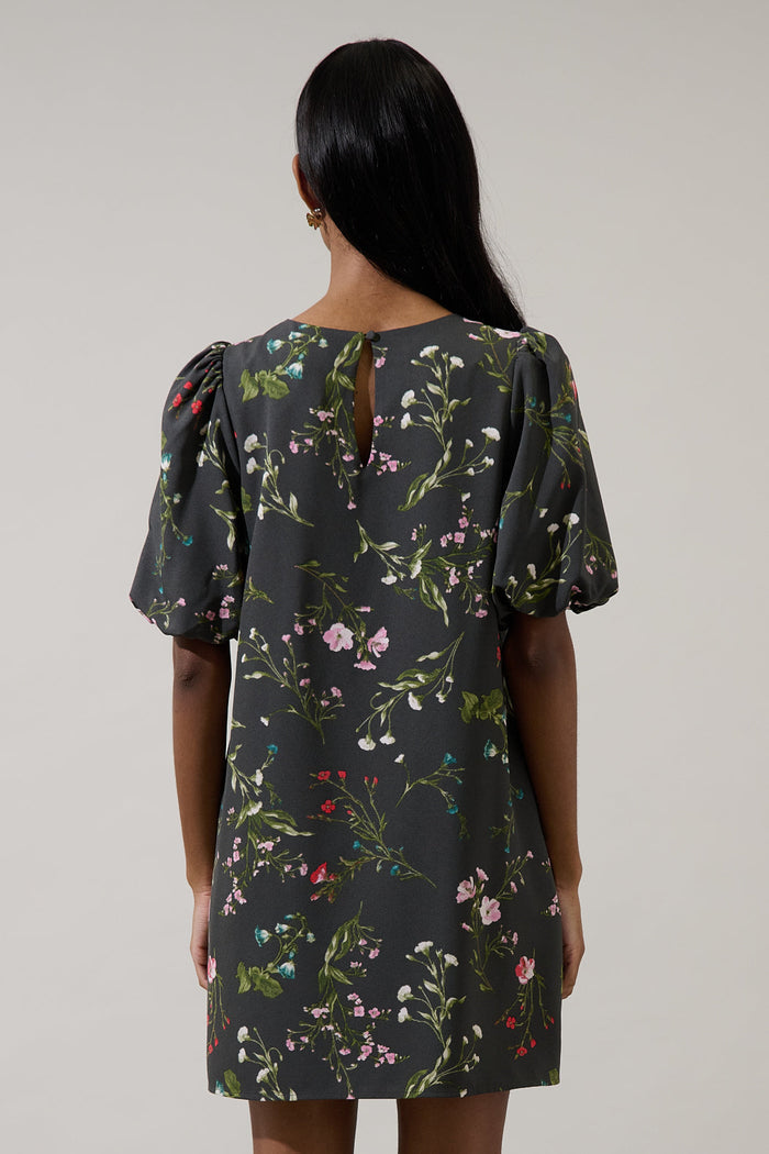 Jilly Floral Morrigan Shift Mini Dress