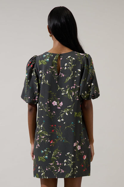 Jilly Floral Morrigan Shift Mini Dress