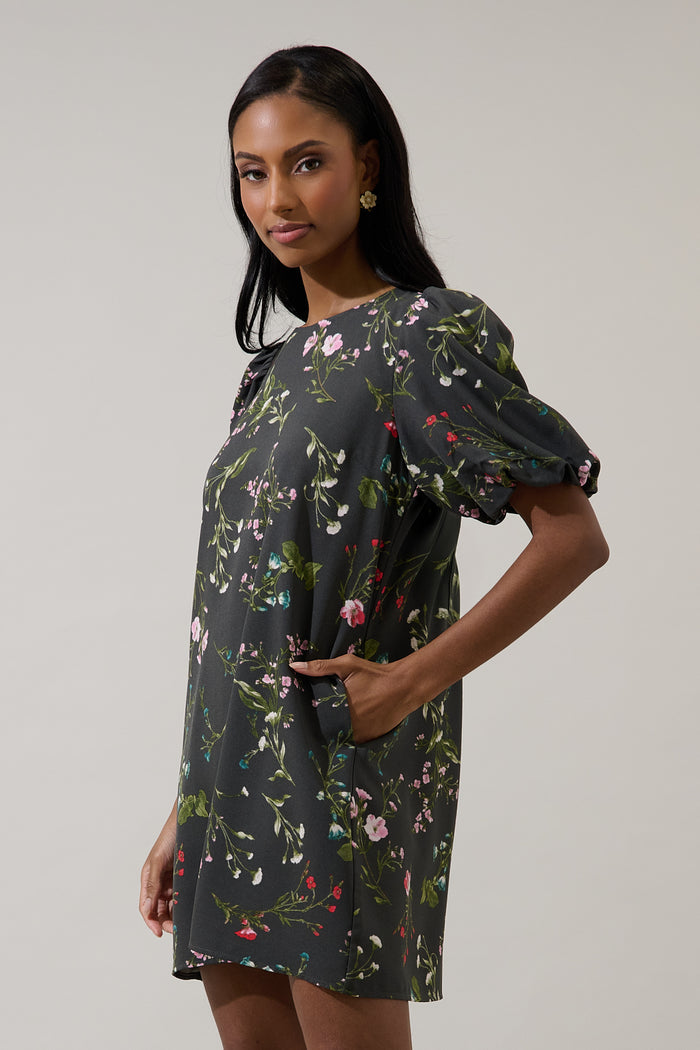 Jilly Floral Morrigan Shift Mini Dress