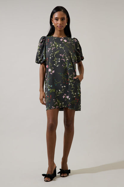 Jilly Floral Morrigan Shift Mini Dress