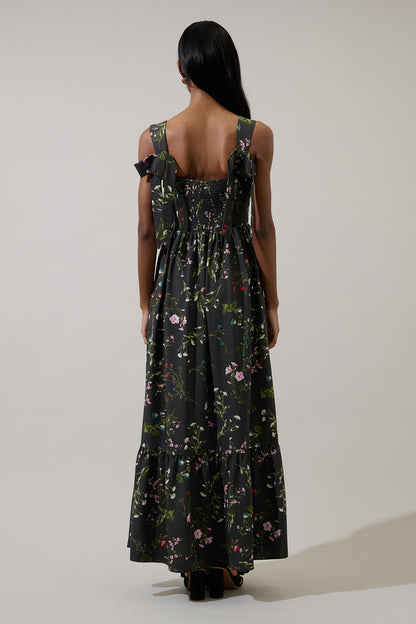 Jilly Floral Silda Smocked Maxi Dress