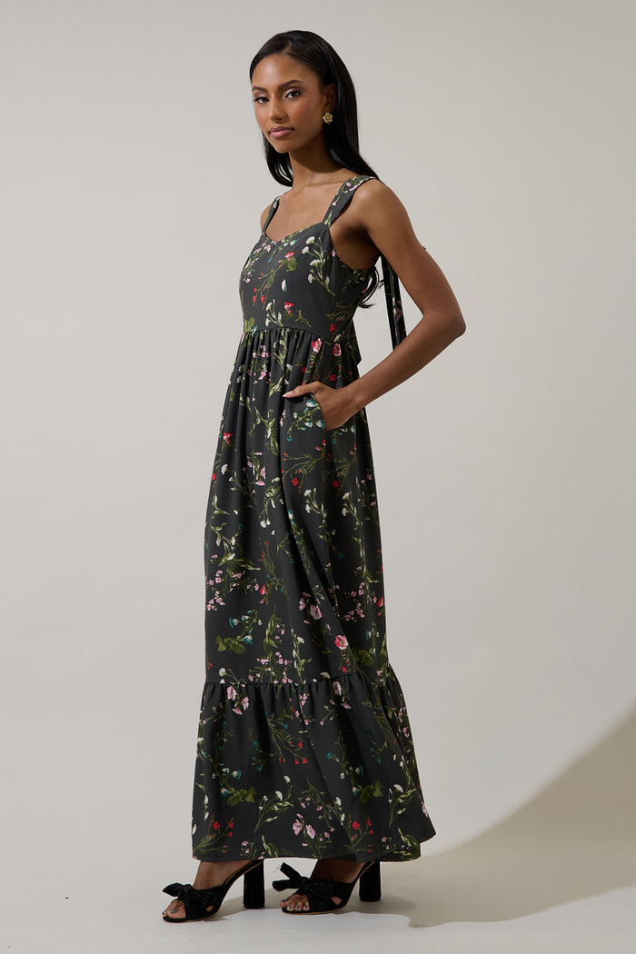 Jilly Floral Silda Smocked Maxi Dress
