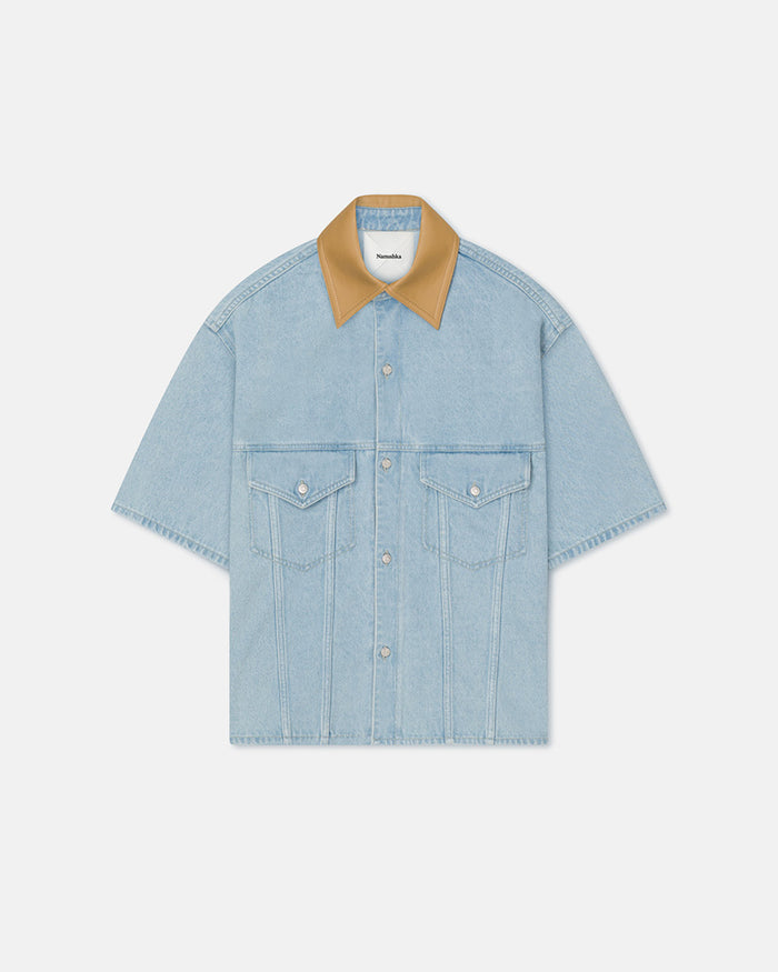 Jorge - Denim shirt - Eco Bleach/Hazel