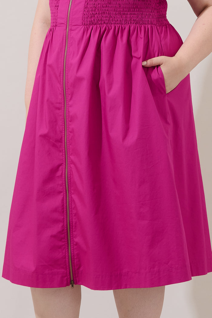 Joslyn Two-way Zipper Midi Dress Curve