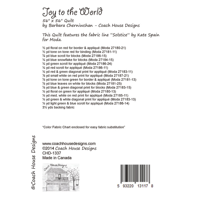 Joy to the World Quilt Pattern