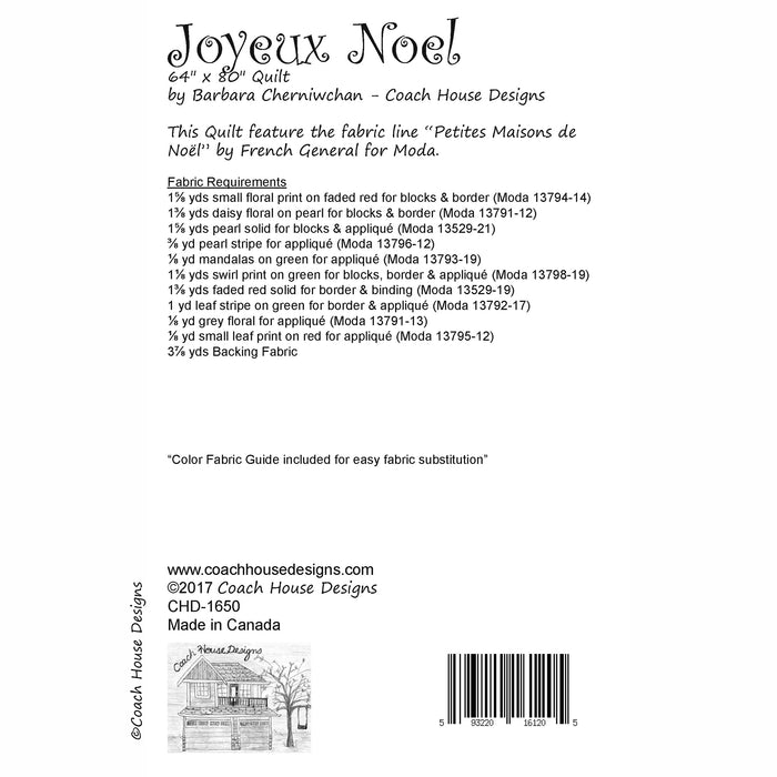 Joyeux Noel Quilt Pattern