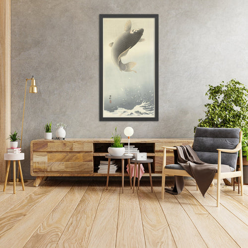 A framed image of