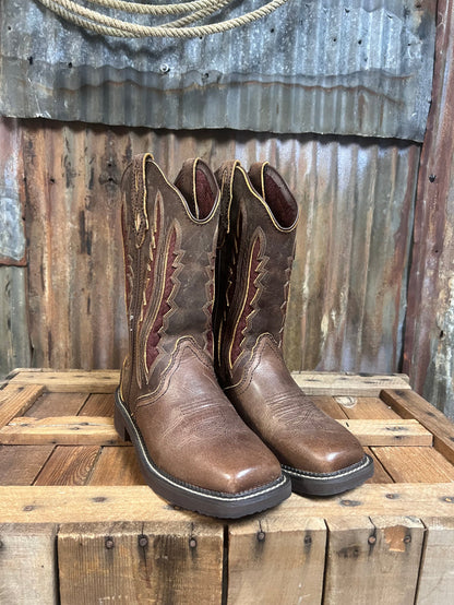 Justin 11" Paisley Spice Square Toe Western Boot