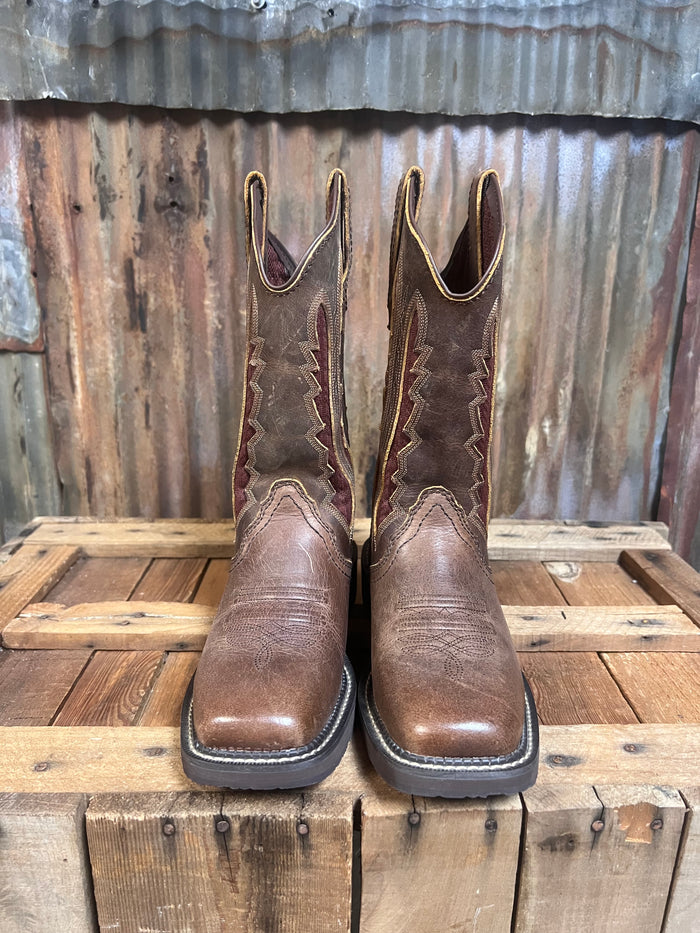 Justin 11" Paisley Spice Square Toe Western Boot