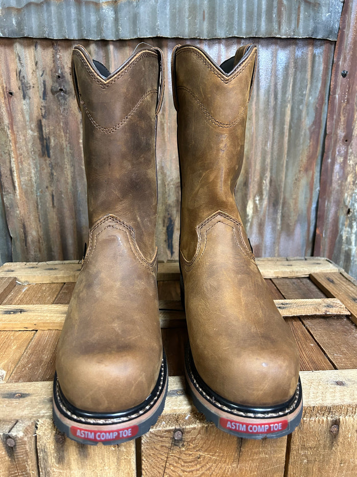 Justin Pulley 10" Metguard Composite Toe Waterproof Work Boot